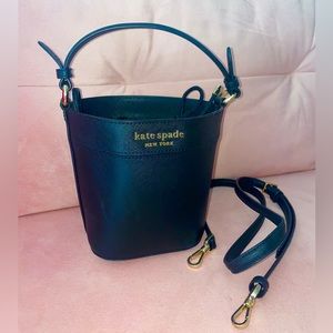 Black Kate Spade Bucket Bag
